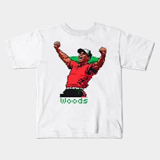 Pixel Tiger Woods win the match Kids T-Shirt